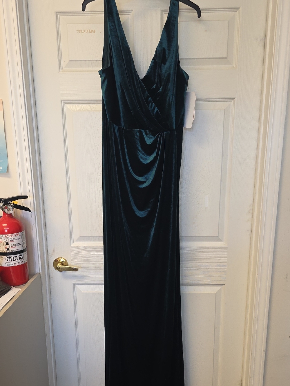 After Six Emerald Green Velvet Maxi Dress